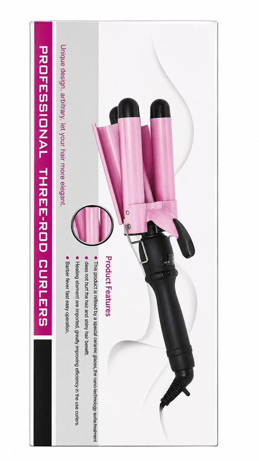 Professional Three-Rod Hair Curler