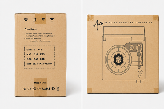 Retro Turntable Record Player