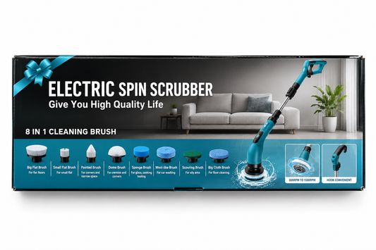 Electric Spin Scrubber – 8-in-1 Cleaning Brush