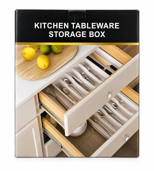 Kitchen Drawer Cutlery & Utensil Organiser Tray